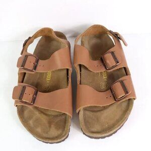Birkenstock Milano Leather Sandals Ginger Brown EU 43 US W 12 / M 10 Like New